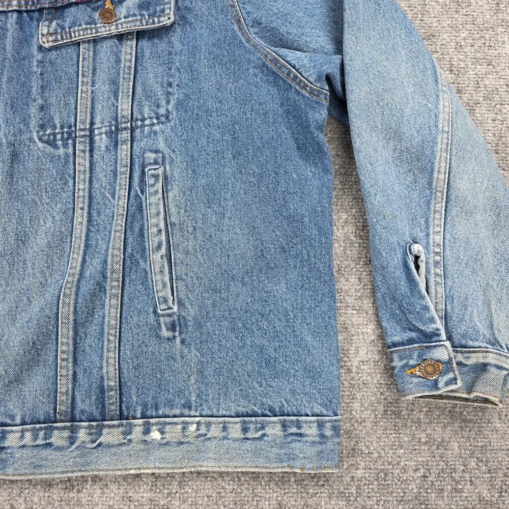 Dickies Branders Denim Jacket Mens XXL Blue Trucker Vintage Distressed Workwear